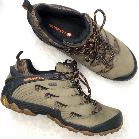 merrell men's chameleon 7 waterproof hiking shoe